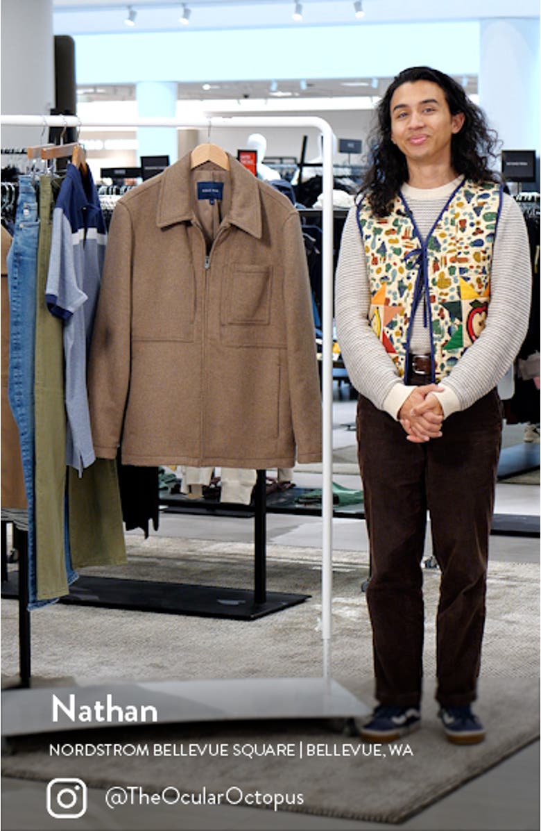 Felt Zip Front Shirt Jacket, sales video thumbnail