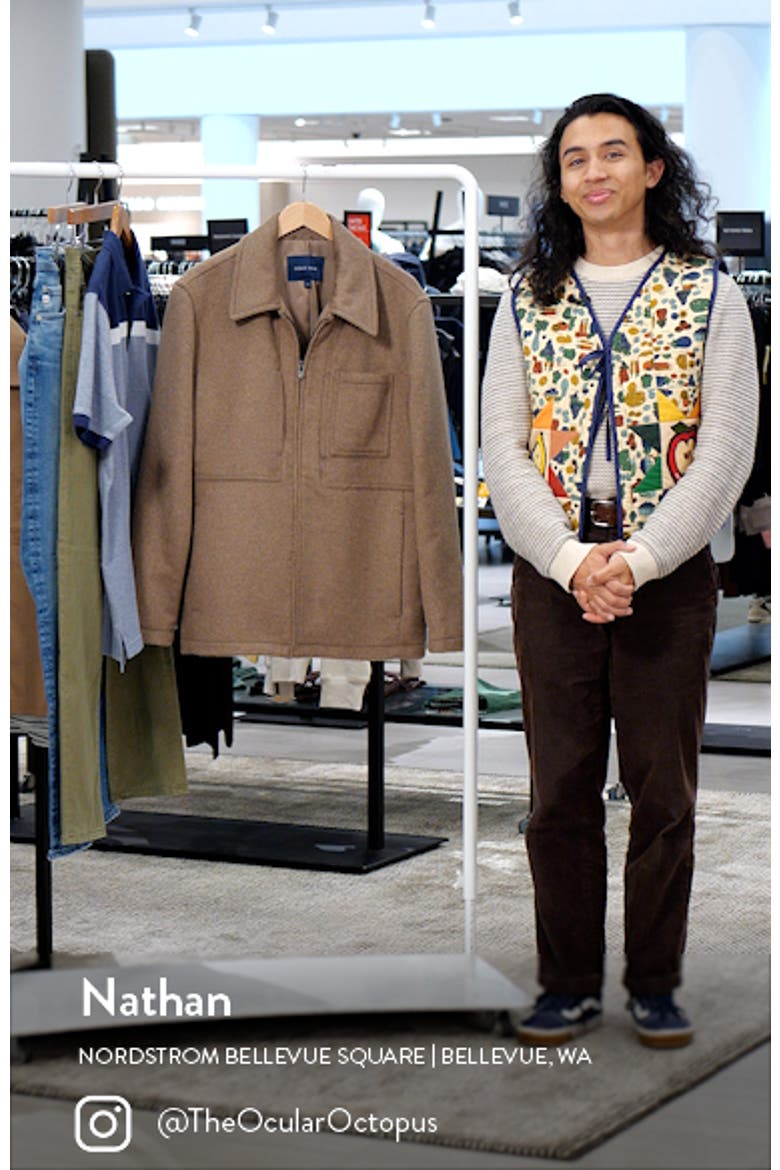 Felt Zip Front Shirt Jacket video