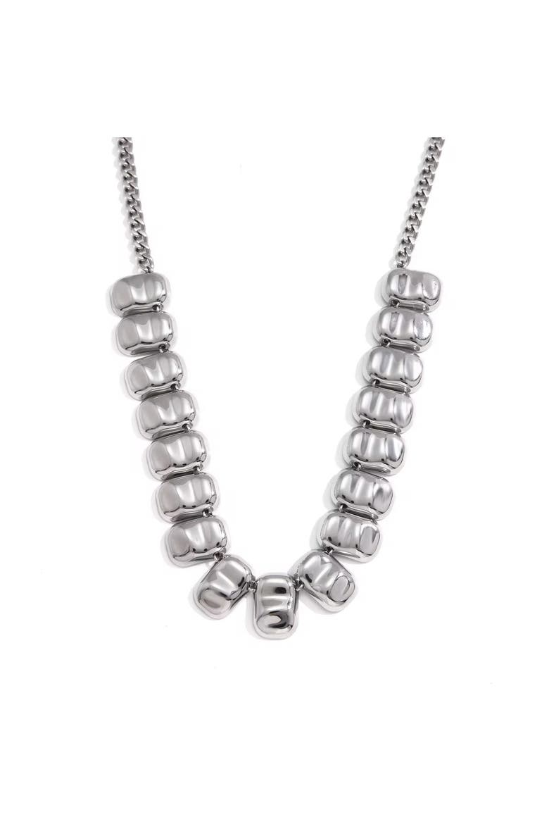 Avani Pebble Necklace, Main, color, Silver