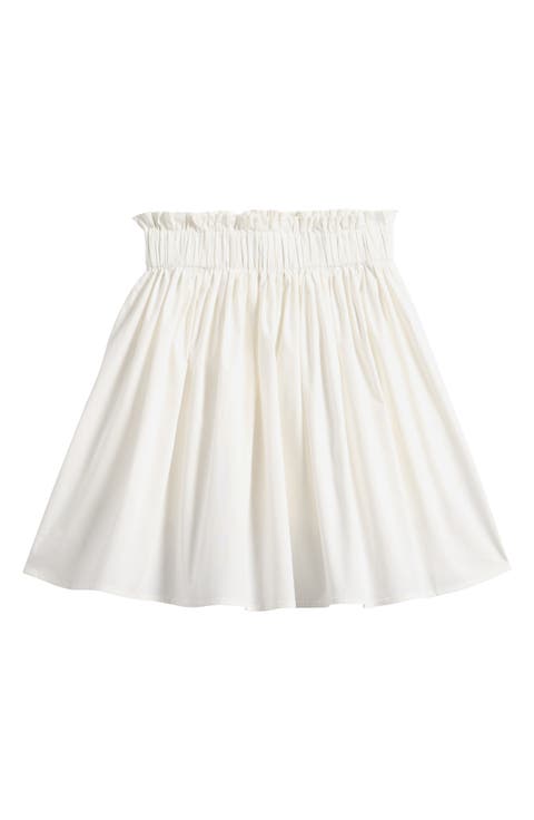 Kids' Pintuck Stretch Cotton Poplin Skirt (Big Kid)