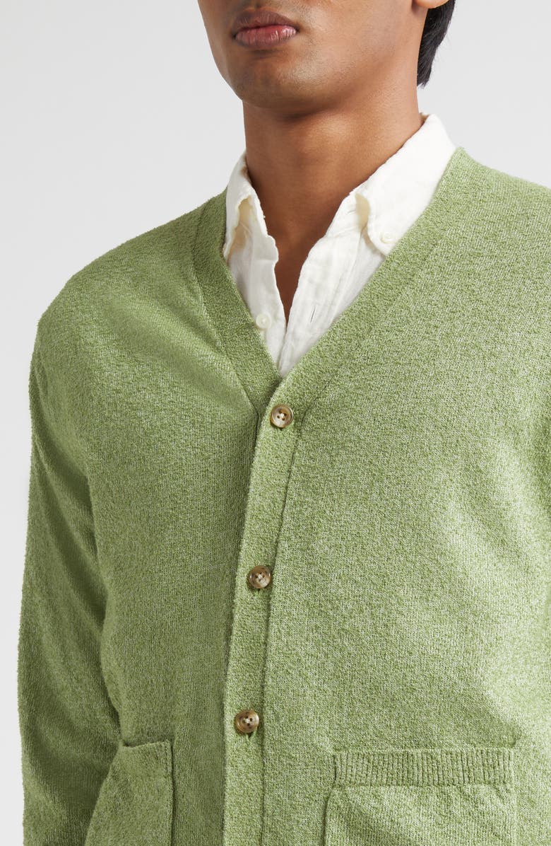 BEAMS Bouclé Cardigan, Alternate, color, Olive