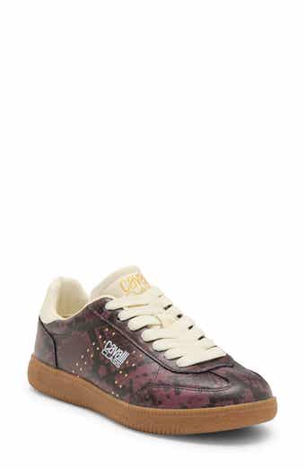 Logo Printed Croc Embossed Leather Sneaker