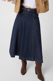 GUESS Rayne Paneled Denim Maxi Skirt