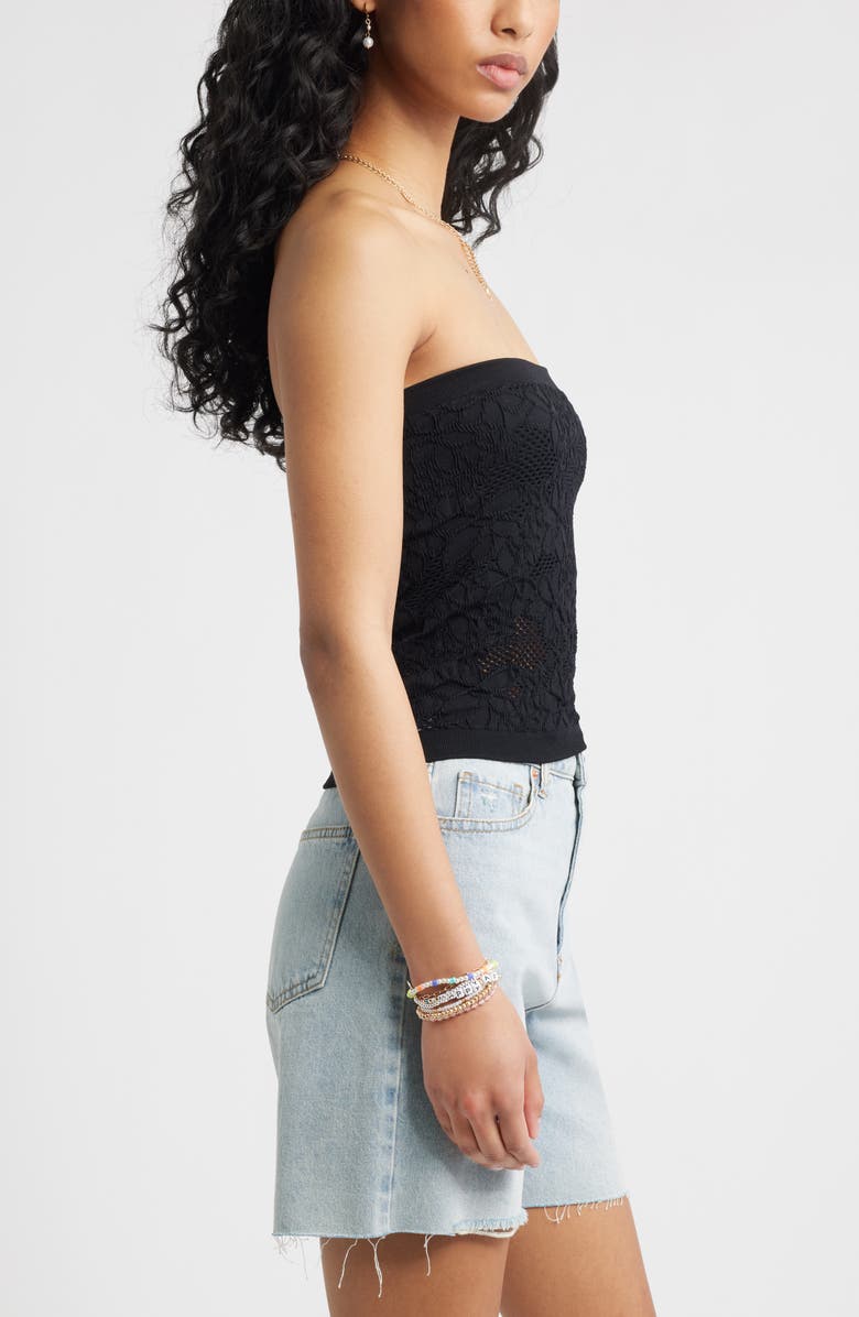 BP. Textured Floral Tube Top, Alternate, color, 