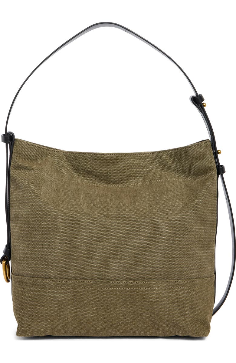 rag & bone Clinton Canvas Bucket Bag, Alternate, color, Forest