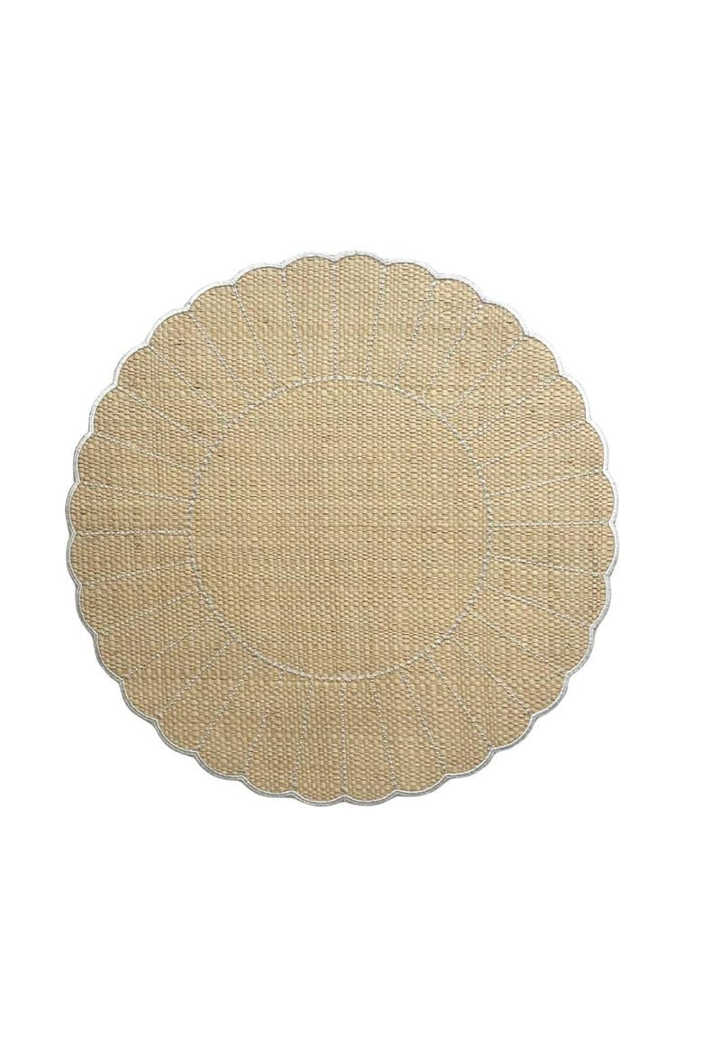 Sunburst Buriti Placemat, Main, color, White
