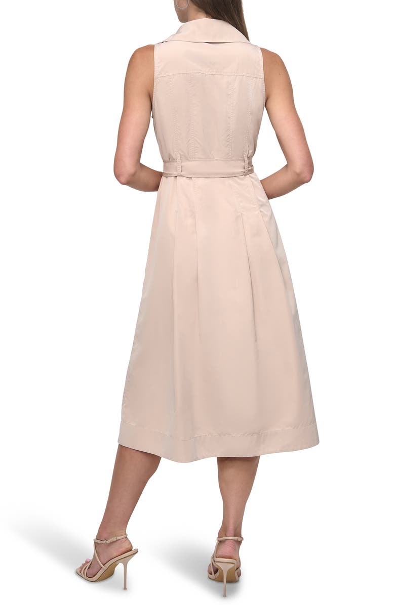 DKNY Tech Poplin Midi Dress, Alternate, color, Blush