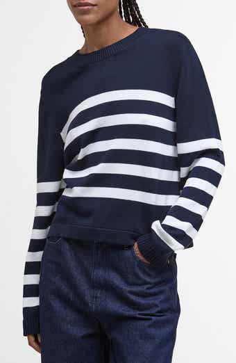 Barbour Stripe Cotton Blend Sweater