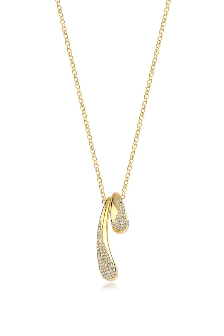 Snuggle Diamond Double Pendant Necklace, Main, color, GOLD