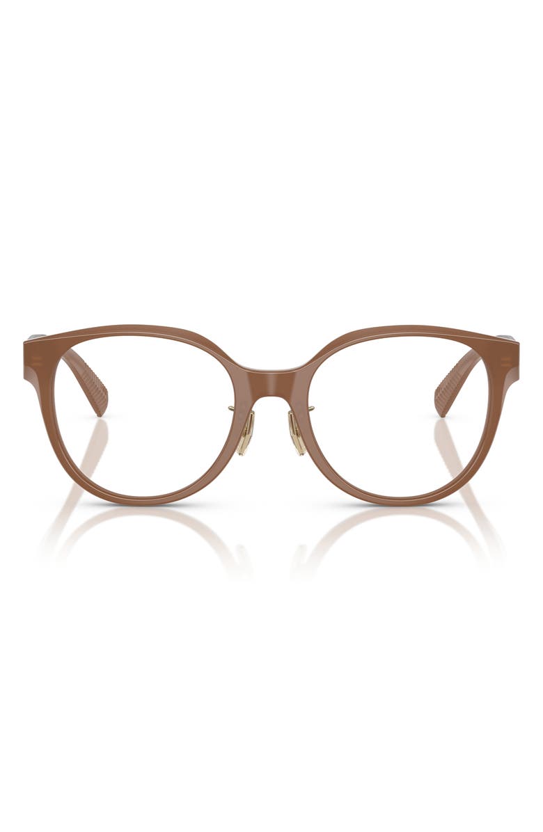 Tiffany & Co. 52mm Round Optical Glasses, Main, color, Opal Brown