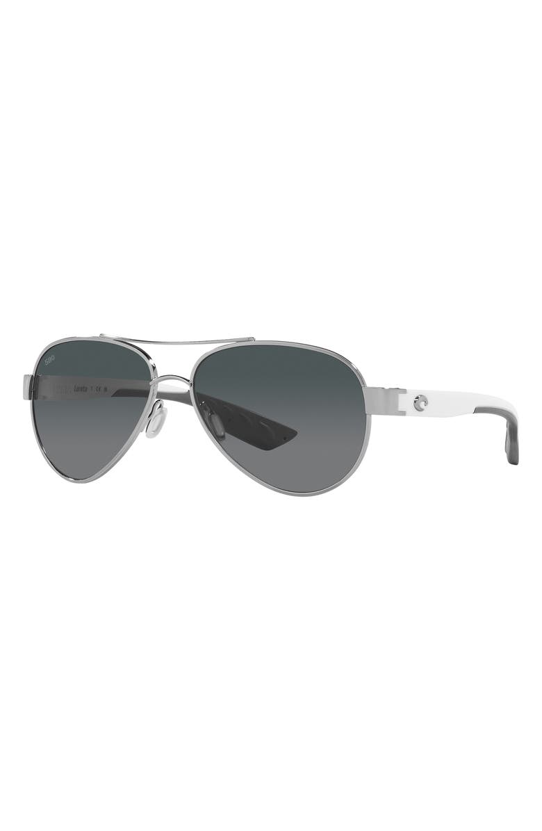 Costa Del Mar Loreto 56mm Gradient Pilot Sunglasses, Alternate, color, Grey Gradient