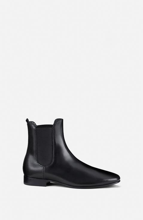 Maena leather ankle boot with elastic