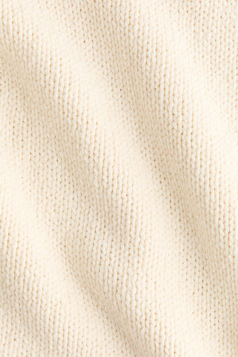 Rolled-edge Mock Turtleneck Sweater Vest, Alternate, color, Cream