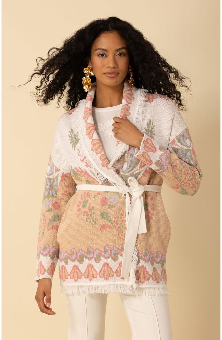 Halebob Irene Jacquard Wrap Sweater, Alternate, color,
