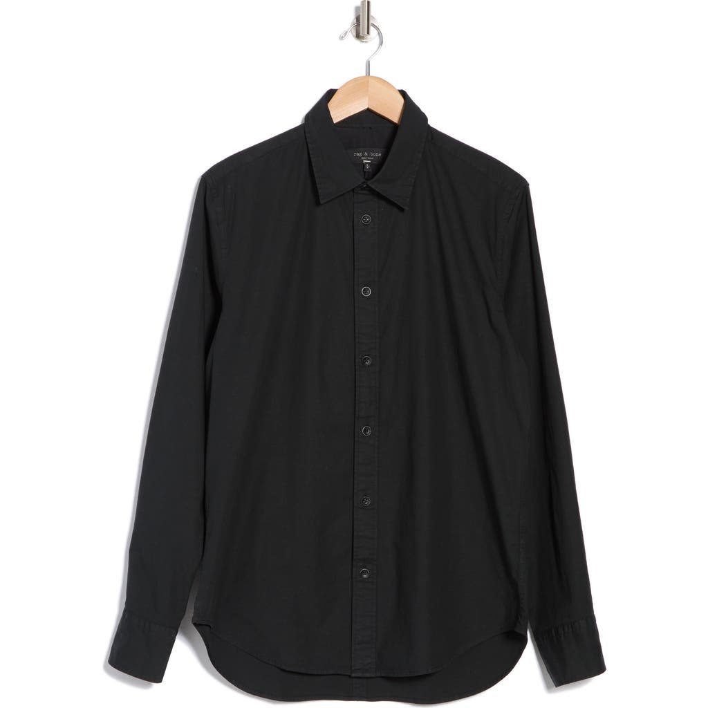 Rag & Bone Tommy Fit 2 Poplin Button-up Shirt In Black