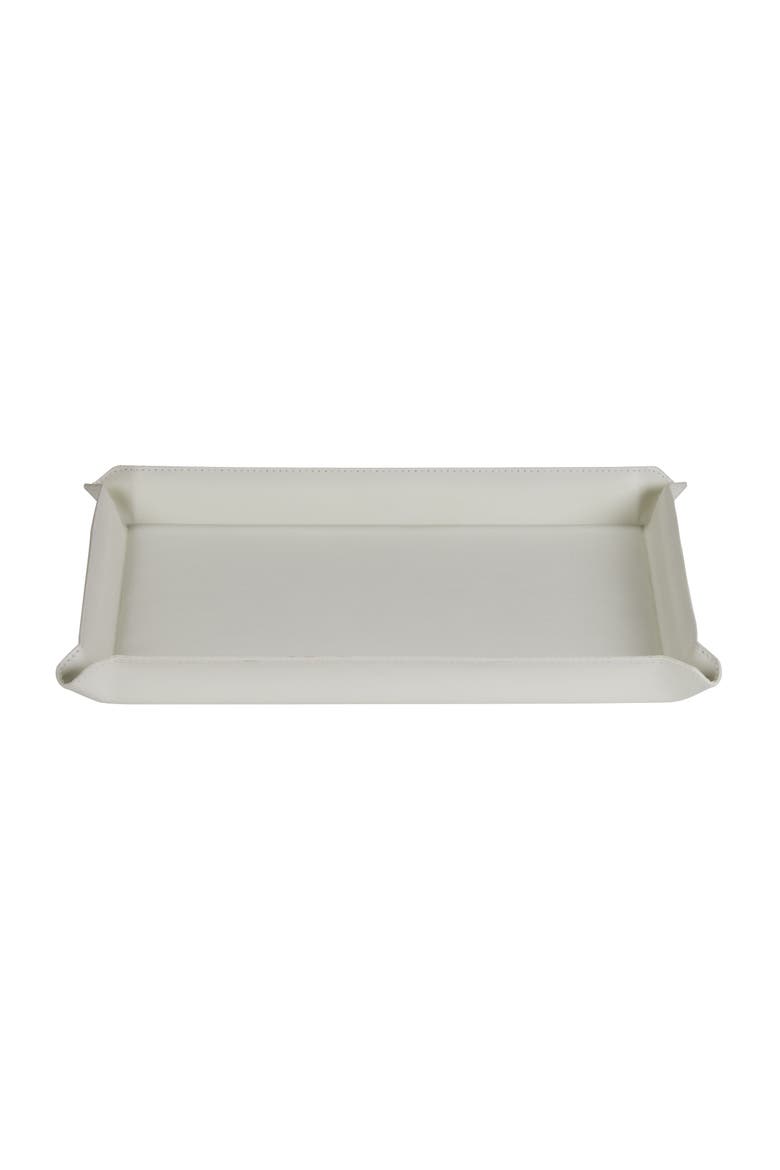 Standard Leather Ottoman Tray, Main, color, IVORY