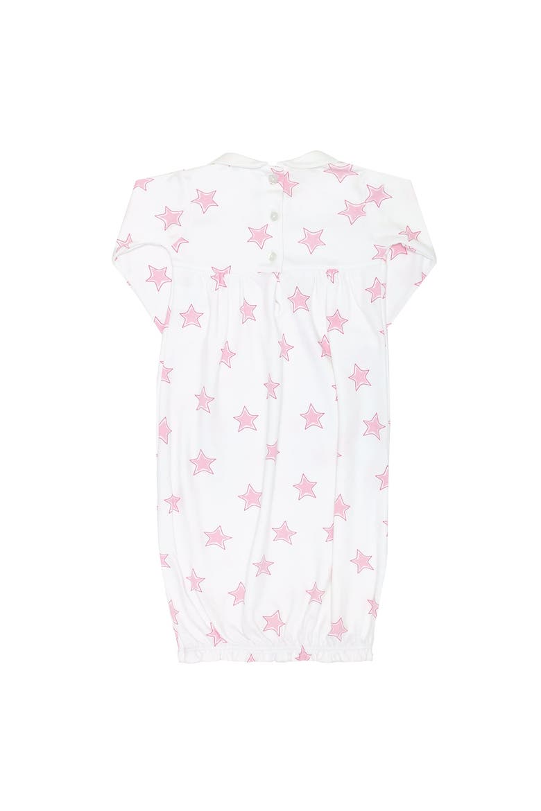Pink Stars Print Smocked Gown  - Baby, Alternate, color, Pink