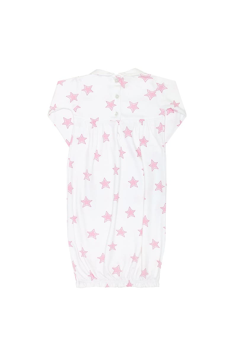 Nellapima Pink Stars Print Smocked Gown - Baby, Alternate, color, Pink