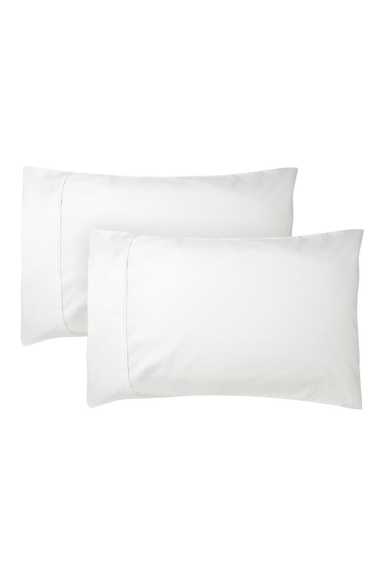 Set of 2 Pima Cotton 625 Thread Count Pillowcases, Main, color, WHITE