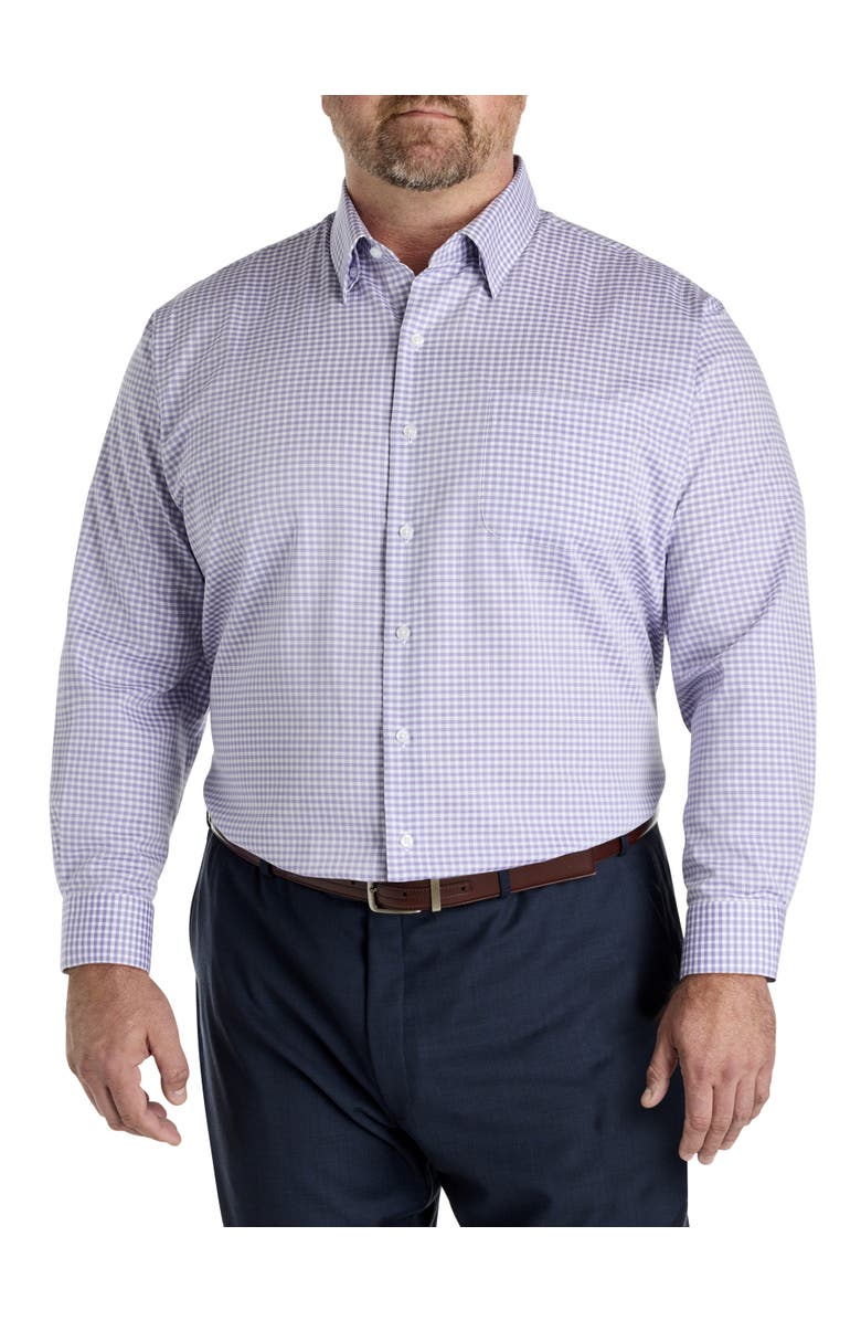 Oak Hill Premium by DXL Big & Tall Spring Check Dress Shirt, Alternate, color,