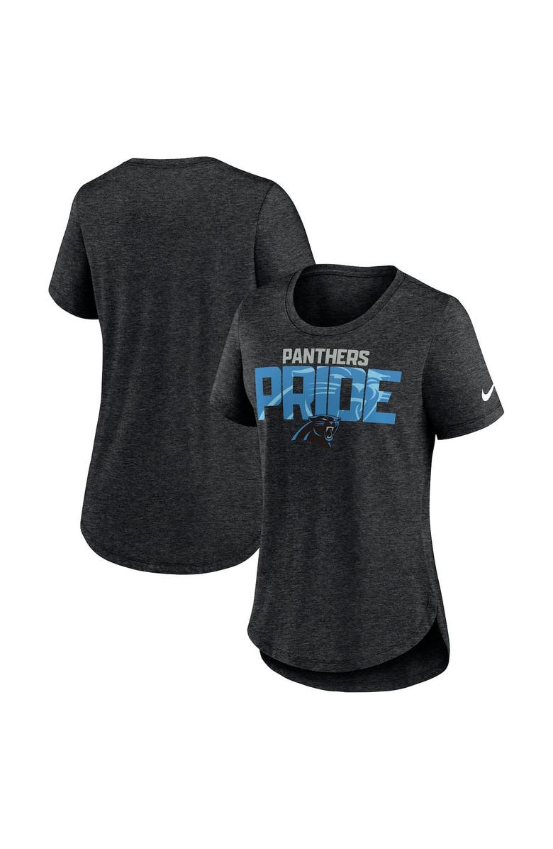 Nike Women's Nike Heather Black Carolina Panthers Local Fashion Tri-Blend T-Shirt, Main, color, Heather Black