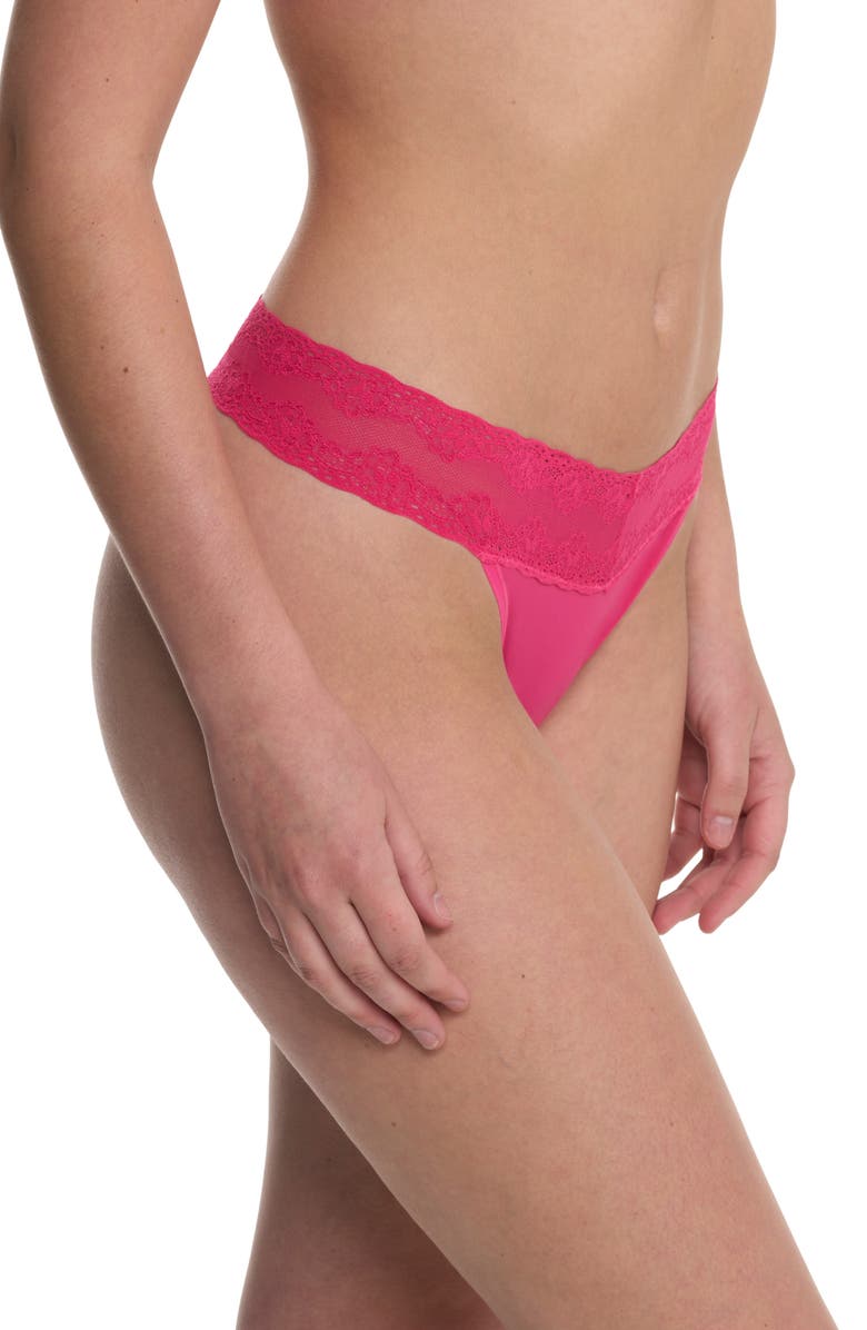 Natori Bliss Perfection One Size Thong, Alternate, color, Radiant Rose