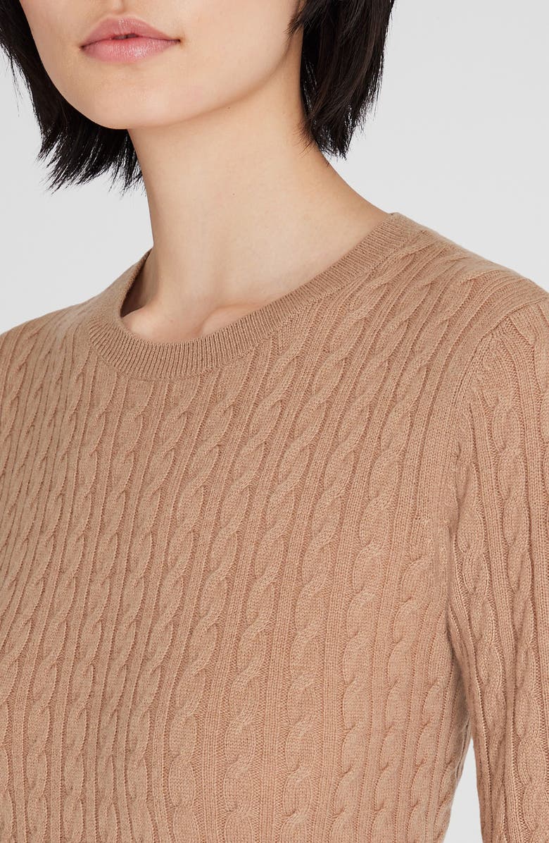 Club Monaco Cable Cashmere Crewneck Sweater, Alternate, color, 