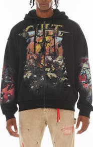 Cult of Individuality Horseman Full Zip Graphic Hoodie