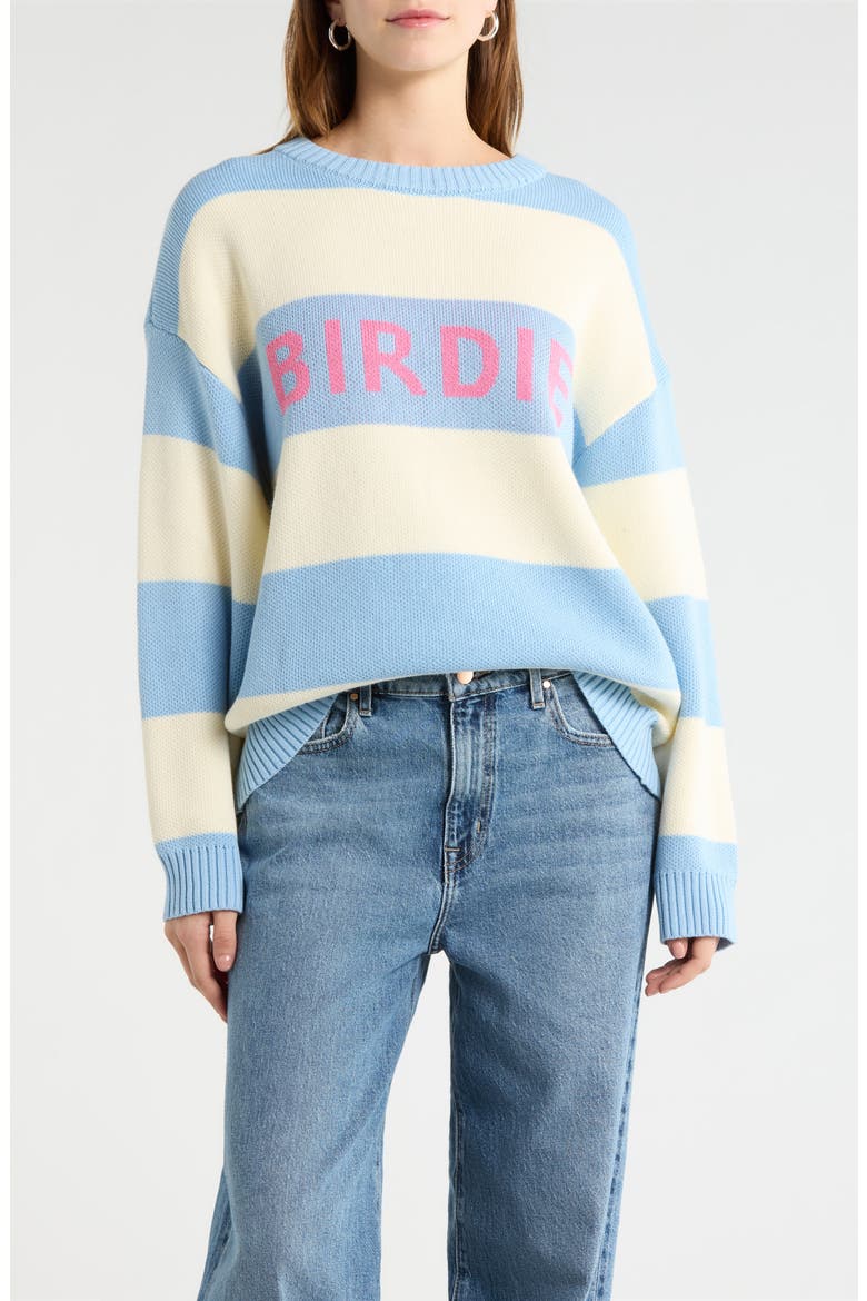 Golf Birdie Stripe Sweater, Main, color, BLUE-CREAM