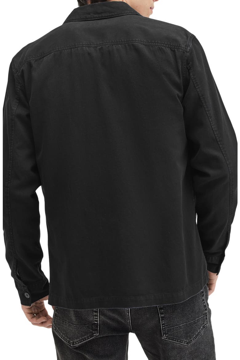 Spotter Cotton Denim Button-Up Shirt Jacket, Alternate, color, BLACK