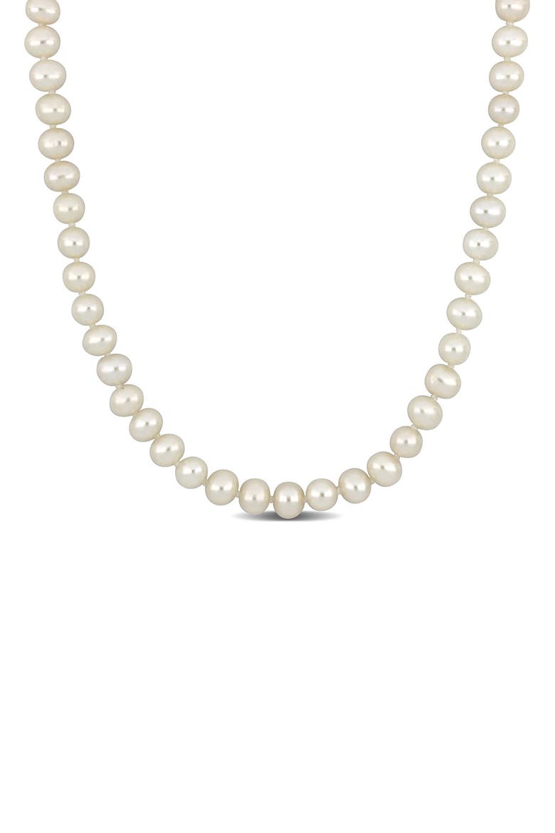 Cultured Pearl Necklace, 5–5.5mm, Main, color, WHITE