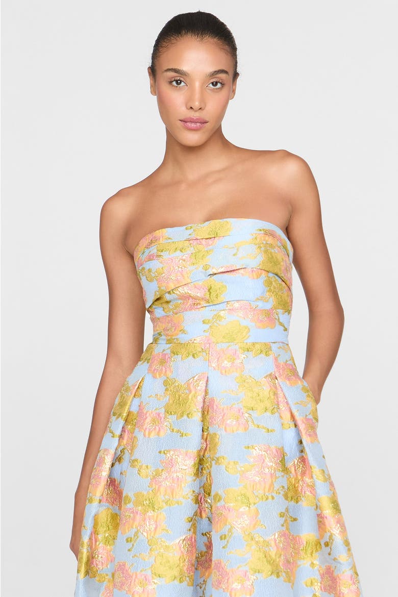 Leia Jacquard Dress, Alternate, color, Serenity Blue