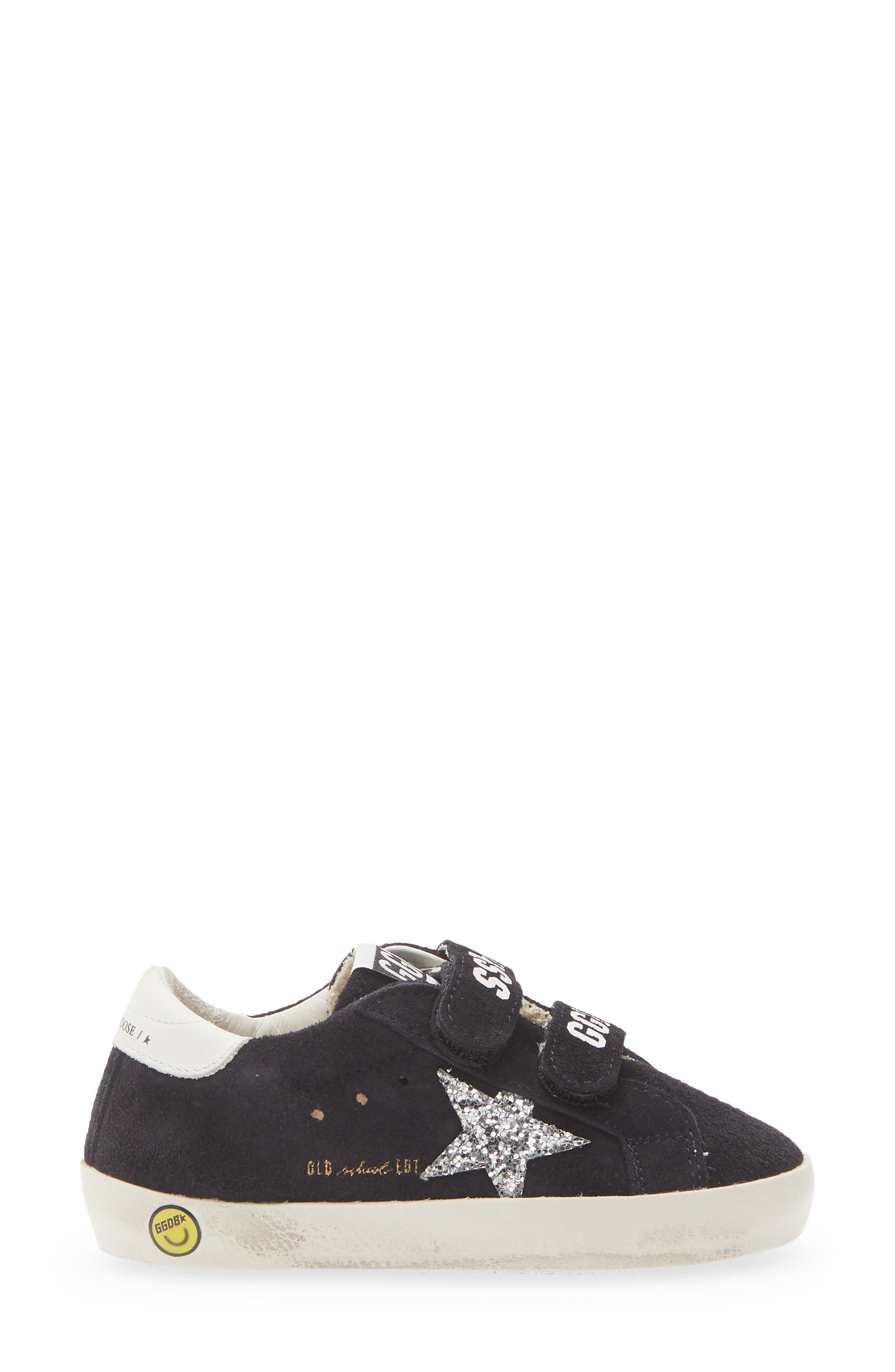 Kids' Old School Sneaker, Alternate, color, DARK BLUE/ SILVER/ WHITE