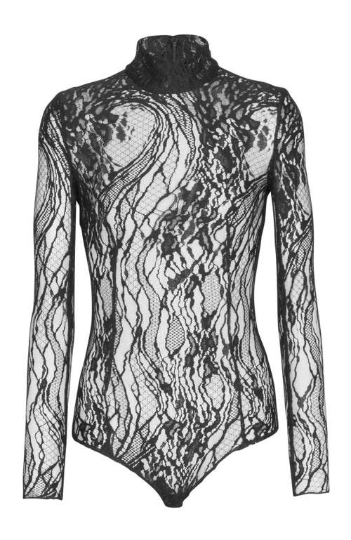 Balmain Long-sleeved Lace Body In Multi