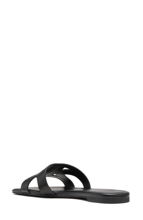 Kate Spade New York Duo Smooth Leather Slide Sandal In Black