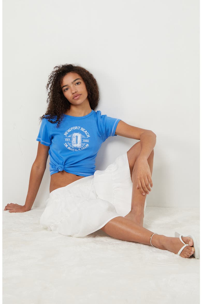 Newport Beach Skimmer Cotton Graphic T-Shirt, Alternate, color, BLUE
