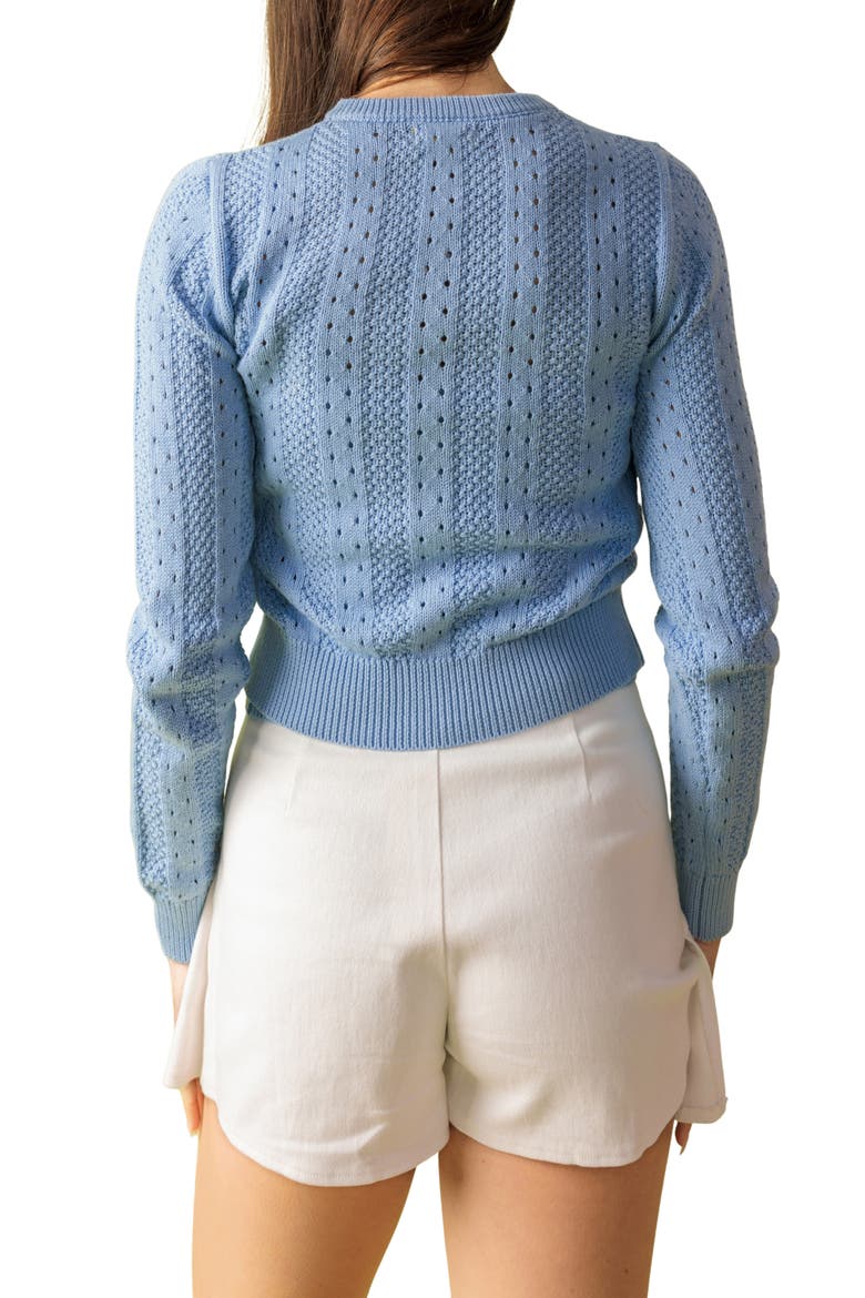 Knit Cami & Cardigan Set, Alternate, color, POWDER BLUE