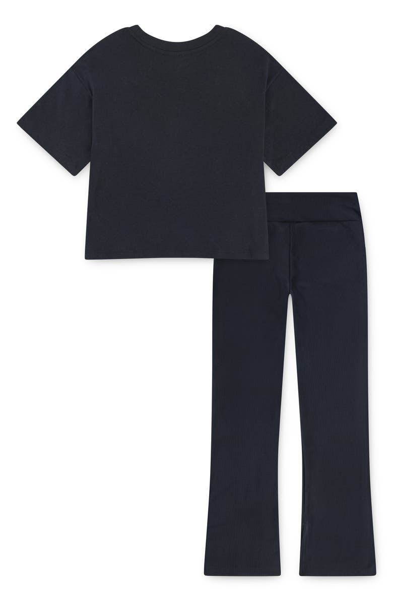 Converse Kids' Logo Boxy T-Shirt & Flared Leggings Set, Alternate, color, 