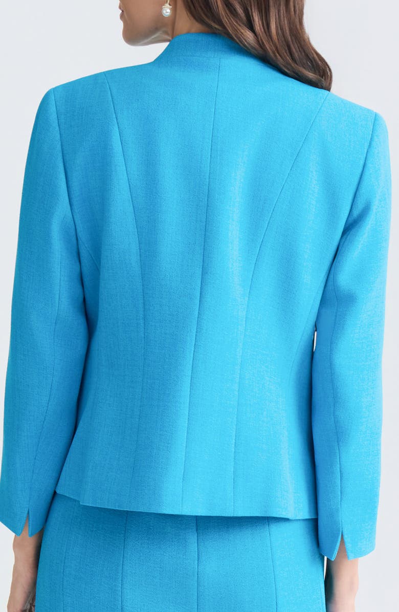 KASPER Pebbled Crepe Seamed Cardigan, Alternate, color, 