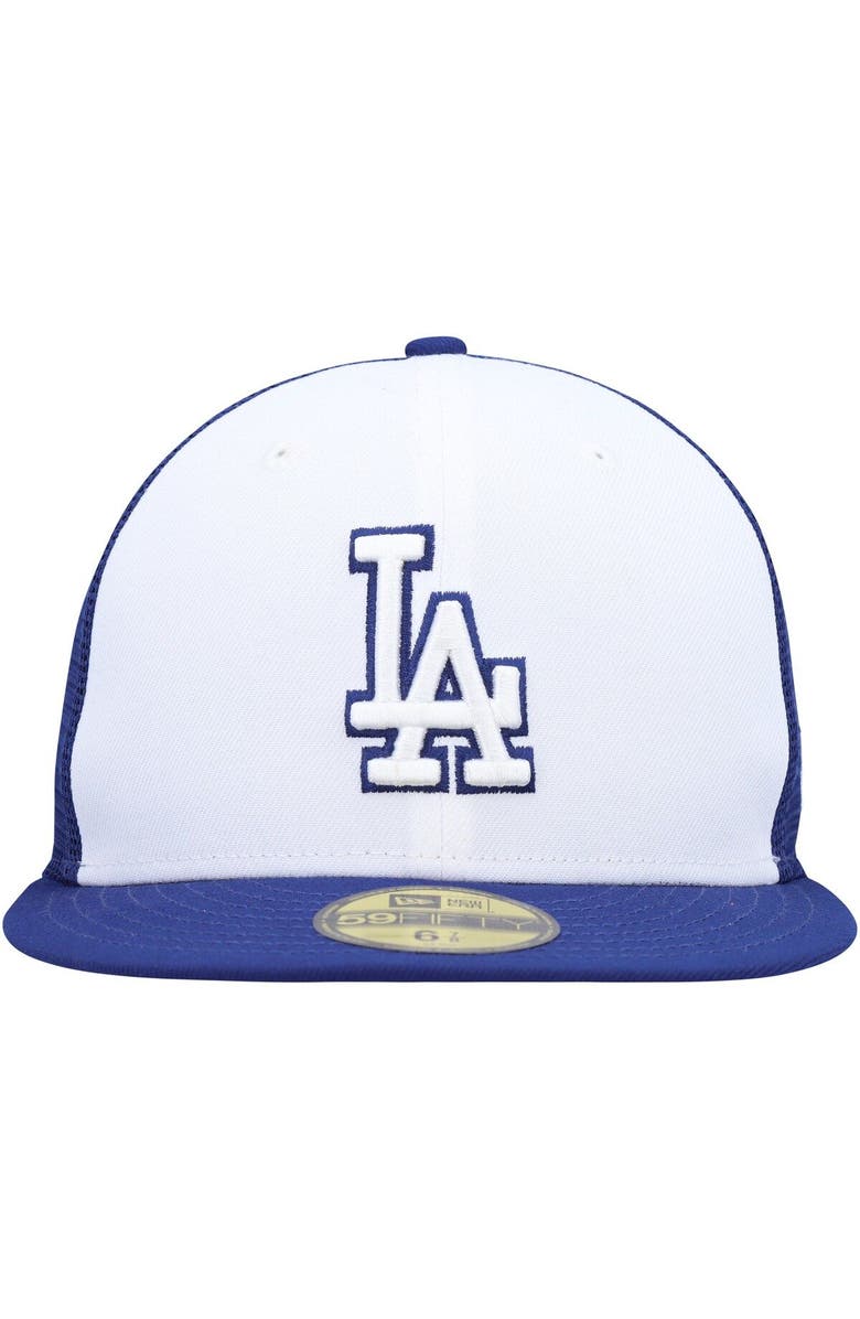 New Era Men's New Era White/Royal Los Angeles Dodgers 2023 On-Field Batting Practice 59FIFTY Fitted Hat, Alternate, color, White