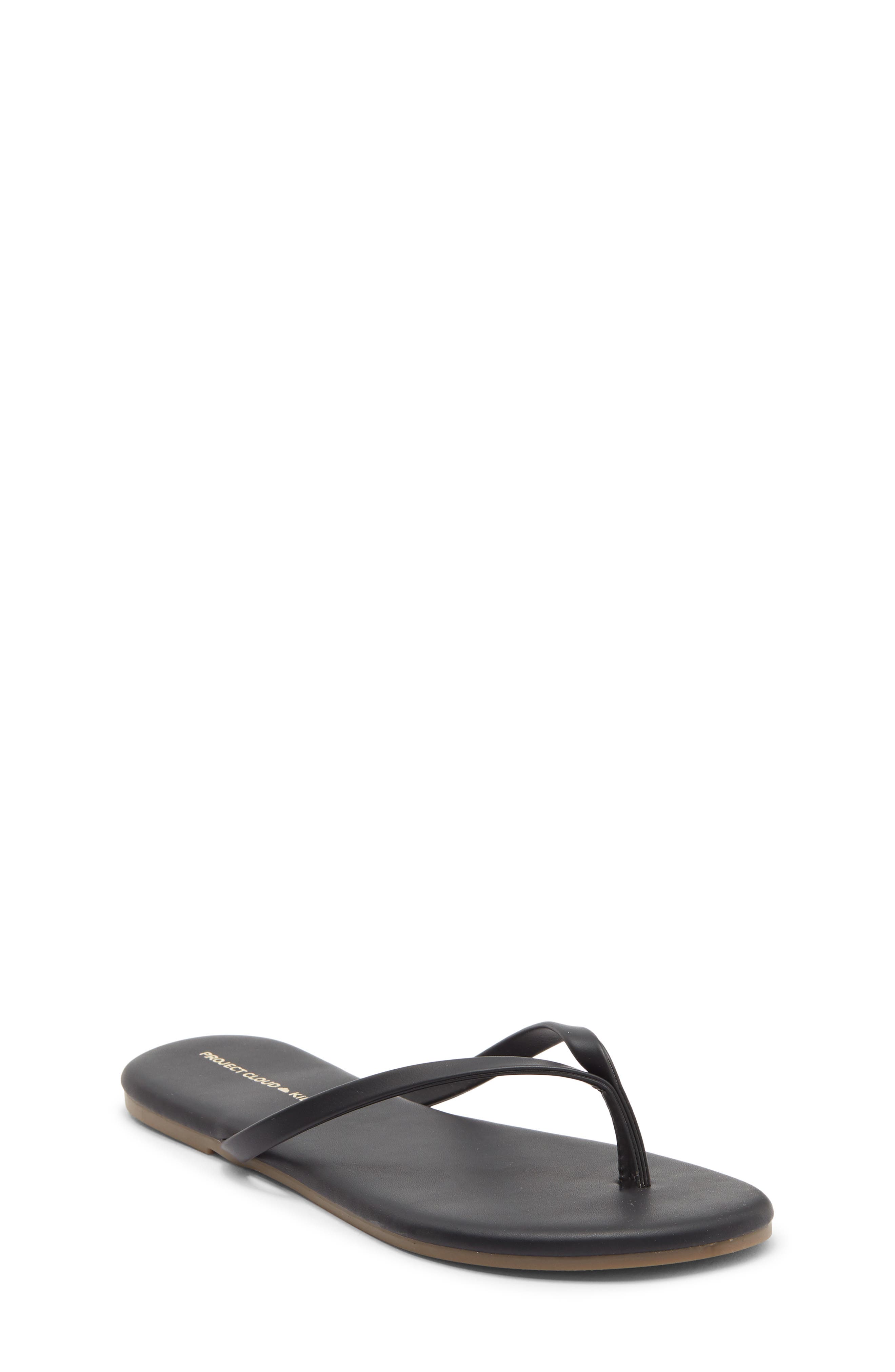 Project Cloud Kids' Little Fountain Flip Flop In Black