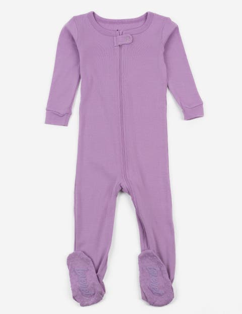 Footed Printed Cotton Pajamas, Solids, Stripes & Tie Dye (Baby)