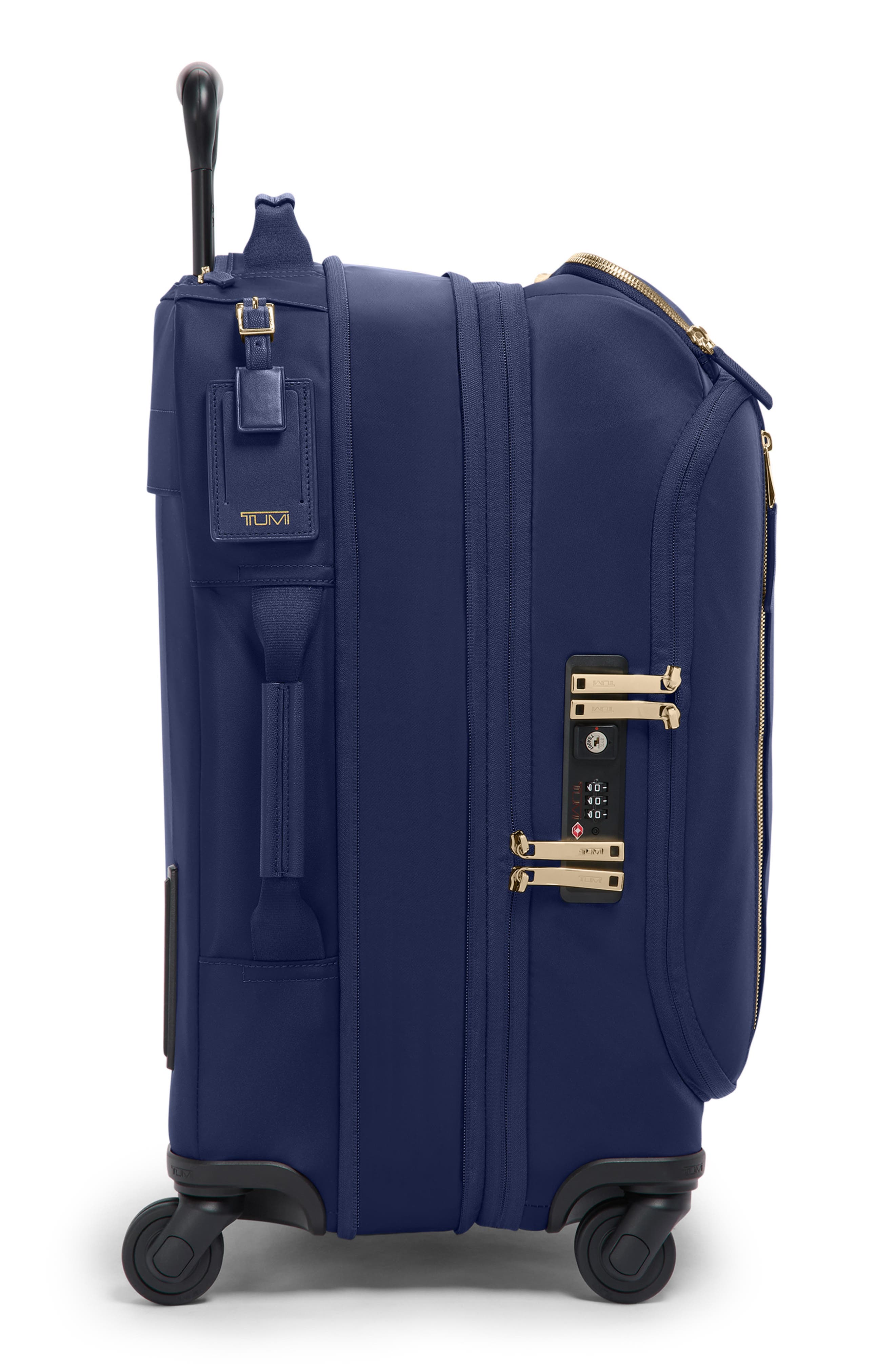 TUMI Léger Dual Access Expandable Carry-On, Alternate, color, Indigo/ Light Gold