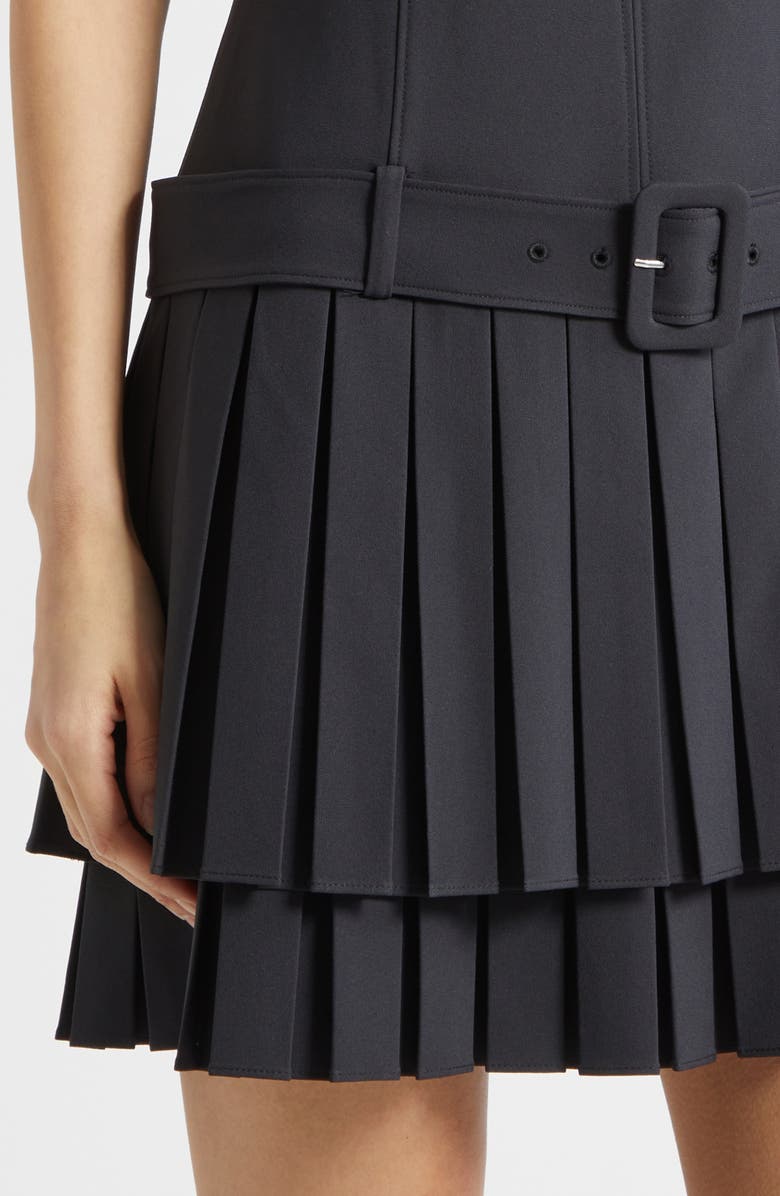 Cinq à Sept Reena Pleat Detail Sleeveless Dress, Alternate, color, Black