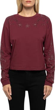 Zadig & Voltaire Iona Strass Rhinestone Crop Cotton T-Shirt
