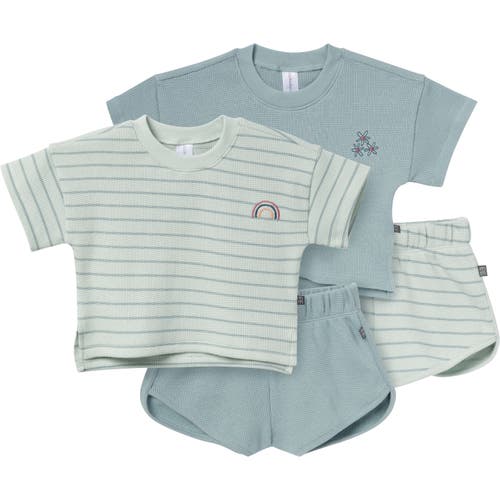 Modern Moments™ By Gerber Drop Shoulder Top And Shorts Set In Lt Sky Stripe