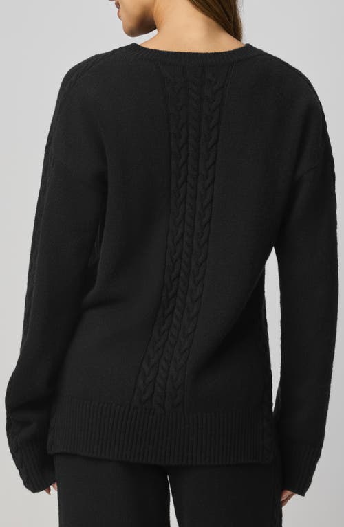 Splendid Jet Set Crewneck Sweater In Black