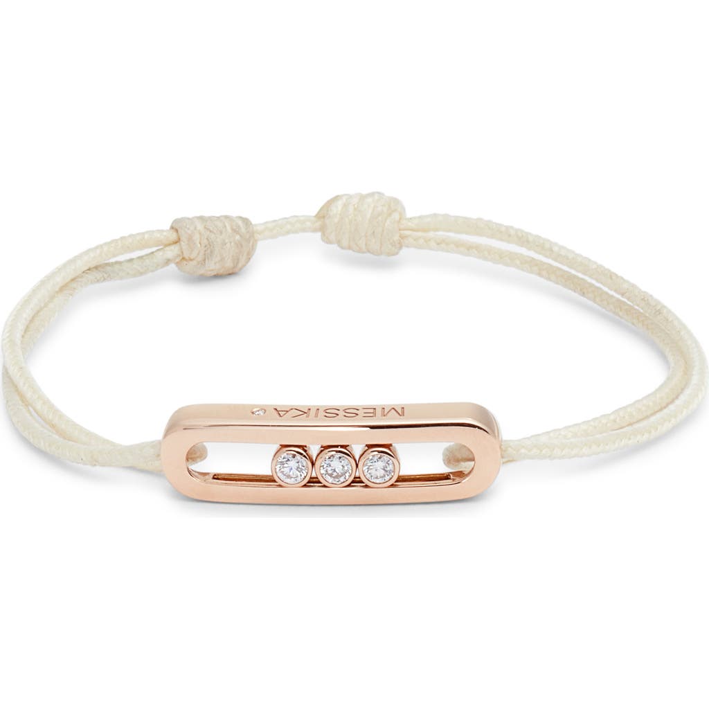 Messika Care Diamond Friendship Bracelet In Pink Gold