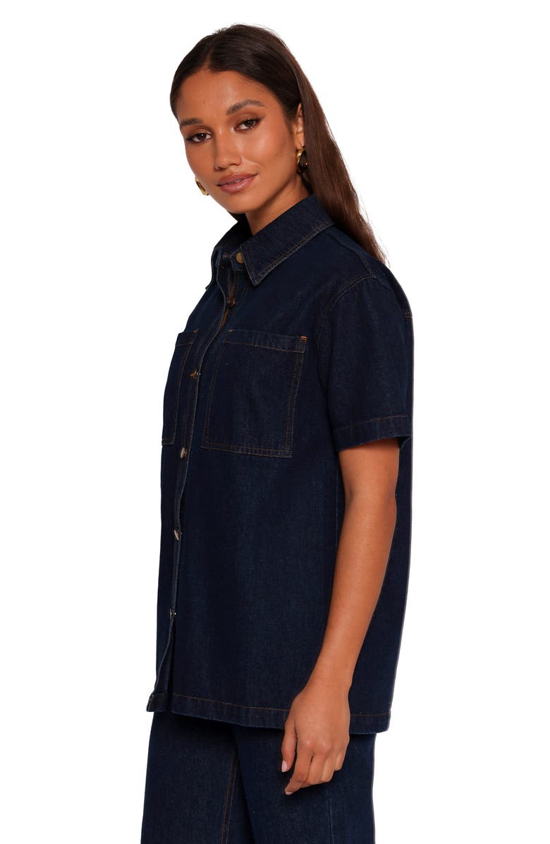 Petal & Pup Nolan Denim Shirt, Alternate, color, Dark Denim