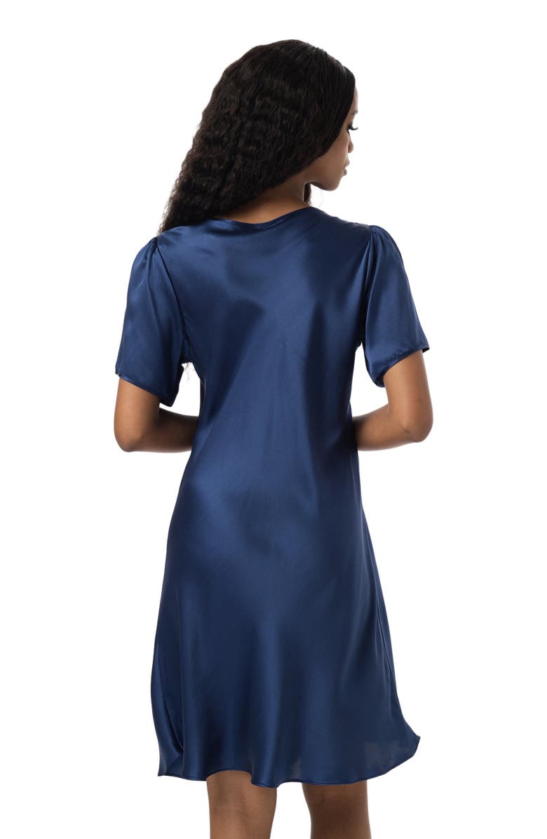 SILKSILKY Pure Silk Casual Smock Nightgown, Alternate, color, 